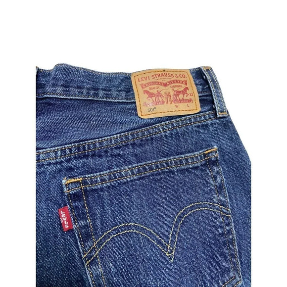 Levi's 501 Original High Rise Button Fly Cut Off Shorts-sz 29 - Picture 8 of 8